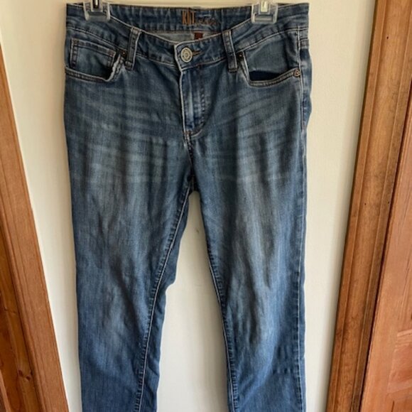 KUT FROM THE KLOTH Light Blue Denim Classic Straight Mid Rise Jeans 4 - Picture 1 of 16